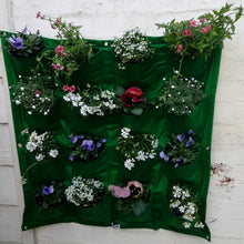 Load image into Gallery viewer, Bloombagz vertical garden, herb planter or wall hanging storage solution made out of recycled bottles
