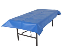 Load image into Gallery viewer, Art play is always fun and usually very messy. Make clean up time easier and quicker! This flat rectangular vinyl tablecloth is great for messy arts & crafts play, baking, play-dough or even at mealtimes.  Each elasticated, fitted tablecloth is perfect for protecting your tabletop at home or in Early Childhood Centres. Simply wipe down easily with a cloth.           Available in Black or Royal Blue.