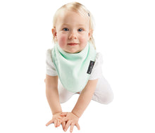 Load image into Gallery viewer, The Mum 2 Mum bandana wonder bib is ideal for babies who drool. 100% cotton towelling is very absorbent. The close-fitting neck means there are no leaks. The bright colours are appealing to both parents and infants. This bandana wonder bib is the perfect baby shower or newborn gift
