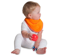 Load image into Gallery viewer, The Mum 2 Mum bandana wonder bib is ideal for babies who drool. 100% cotton towelling is very absorbent. The close-fitting neck means there are no leaks. The bright colours are appealing to both parents and infants. This bandana wonder bib is the perfect baby shower or newborn gift