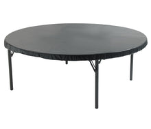 Load image into Gallery viewer, Art play is always fun and usually very messy. Make clean up time easier and quicker! This fitted round vinyl tablecloth is great for messy arts & crafts play, baking, playdough or even at mealtimes.  Each elasticated, fitted tablecloth is perfect for protecting your tabletop at home or in Early Childhood Centres. Simply wipe down easily with a cloth.