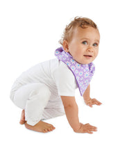 Load image into Gallery viewer, The fashion banana wonder bib is ideal for babies who drool. This fashionable, reversible bib has three layers. A high-quality print, a PU waterproof layer and a very absorbent 100% cotton towelling layer. The close-fitting neck means there are no leaks. The bright colours and patterns are appealing to both parents and infants. This bandana wonder bib is the perfect baby shower or newborn gift. SIZE: 4mths - 3 years