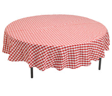 Load image into Gallery viewer, Art play is always fun and usually very messy. Make clean up time easier and quicker! This fitted or flat round vinyl tablecloth is great for messy arts & crafts play, baking, playdough or even at mealtimes. Each tablecloth is perfect for protecting your tabletop at home or in Early Childhood Centres. Simply wipe down easily with a cloth.