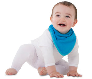 The Mum 2 Mum bandana wonder bib is ideal for babies who drool. 100% cotton towelling is very absorbent. The close-fitting neck means there are no leaks. The bright colours are appealing to both parents and infants. This bandana wonder bib is the perfect baby shower or newborn gift