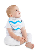 Load image into Gallery viewer, The fashion banana wonder bib is ideal for babies who drool. This fashionable, reversible bib has three layers. A high-quality print, a PU waterproof layer and a very absorbent 100% cotton towelling layer. The close-fitting neck means there are no leaks. The bright colours and patterns are appealing to both parents and infants. This bandana wonder bib is the perfect baby shower or newborn gift. SIZE: 4mths - 3 years