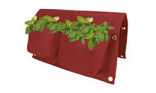 Load image into Gallery viewer, Garden care made easy with Bloombagz 8L herb, shrub and flower saddle bag planter with option to hang. Use indoor or outside gardens for lush plants all year round. Perfect landscape gardening for small spaces. Can also be used as a storage solution. Environmentally friendly made out of 100% recycled materials. Promotes growth of healthy roots and happy plants. 

